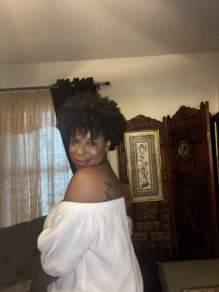 Mercedes Diane Griffin Forbes embracing her natural Black hair