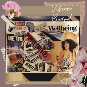 DG Speaks - Lifestyle - Image of Mercedes’ vision board, a collage of dreams and aspirations, providing a glimpse into her inspiring journey and future goals.