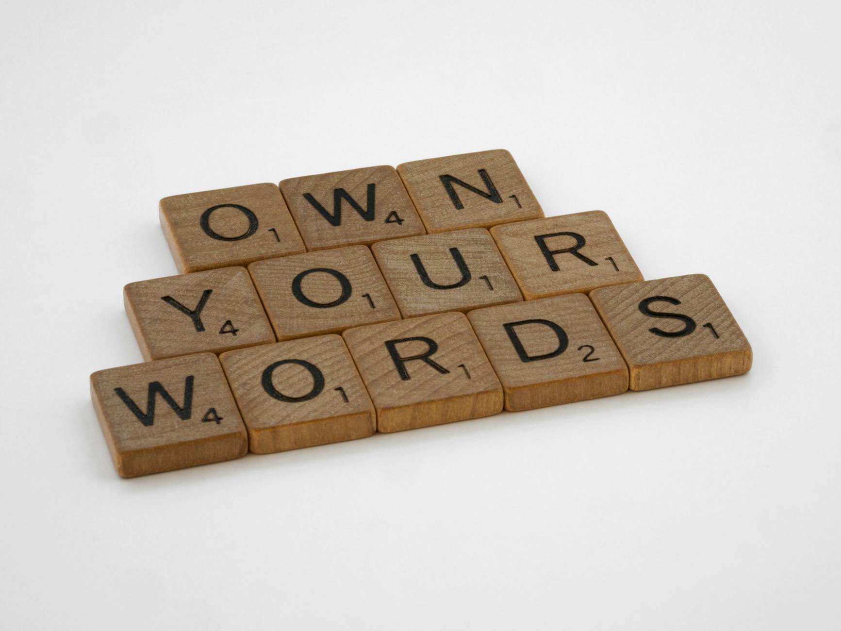 DG Speaks - Lifestyle - The Power of Honesty - own your words scrabble titles