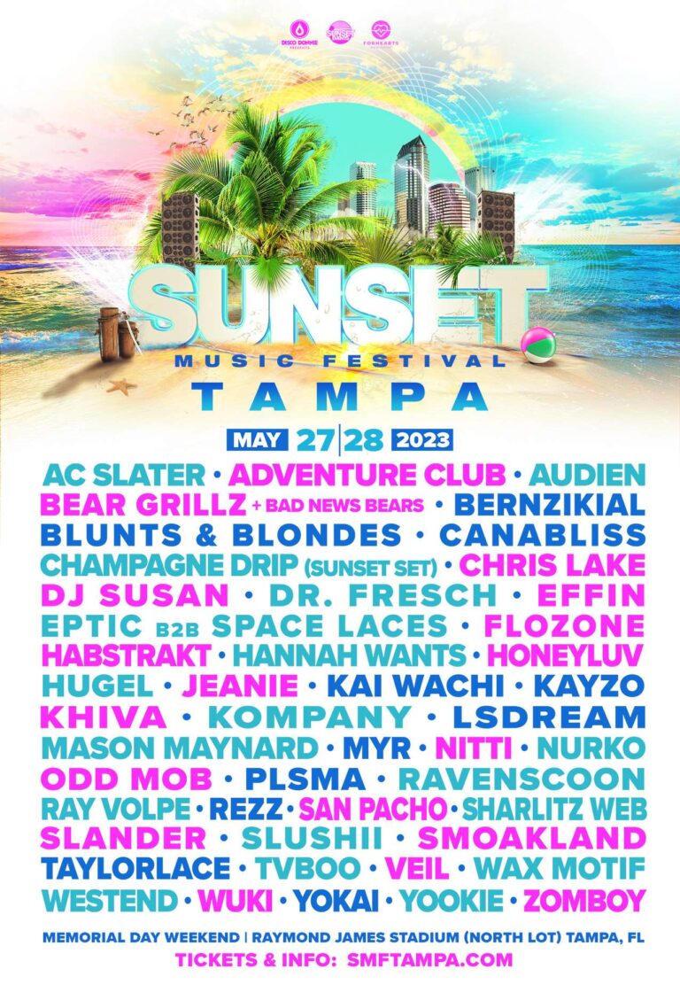 DG Speaks - Pop Culture - Sunset Music Festival - Official Lineup Poster