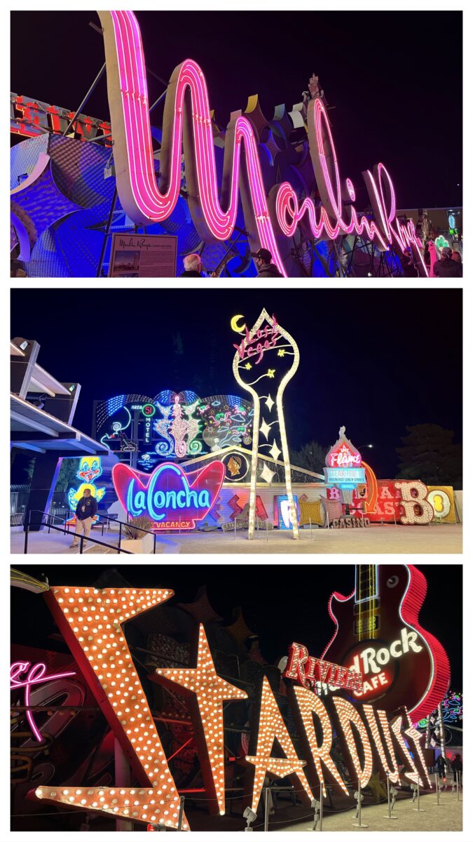Neon Museum signs from Vegas' past