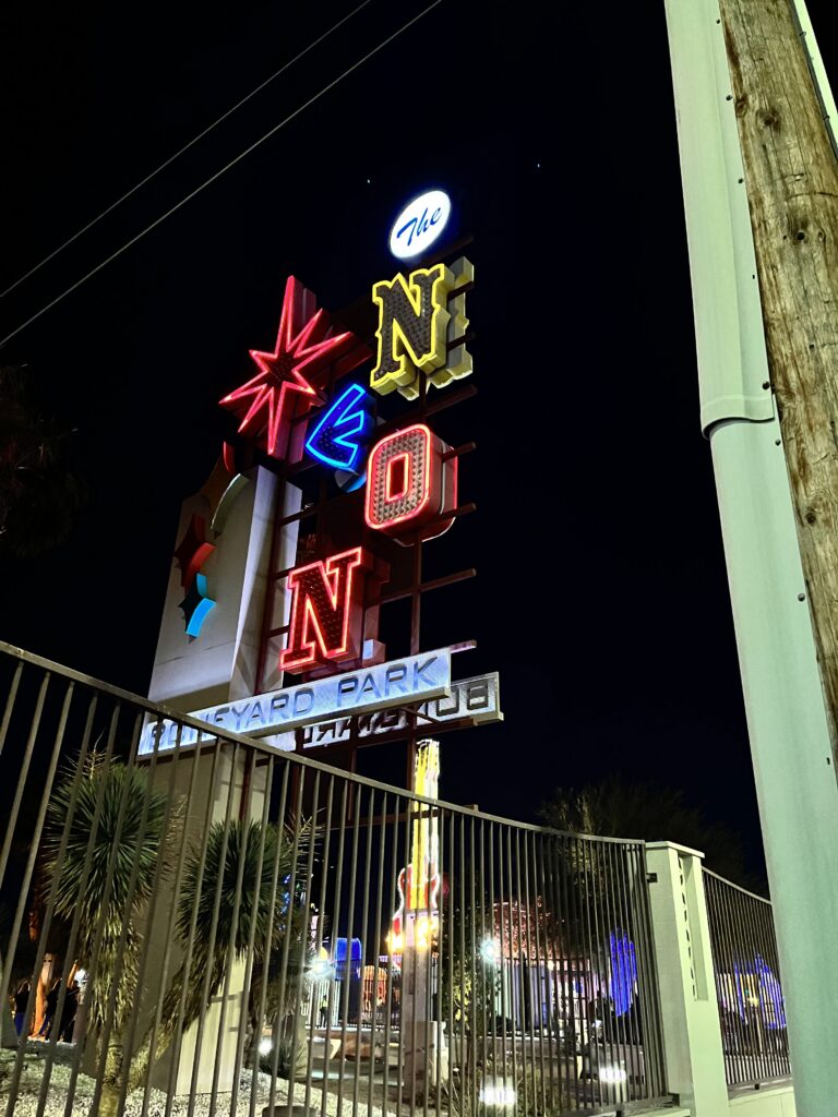 Neon Museum welcome sign in Las Veas