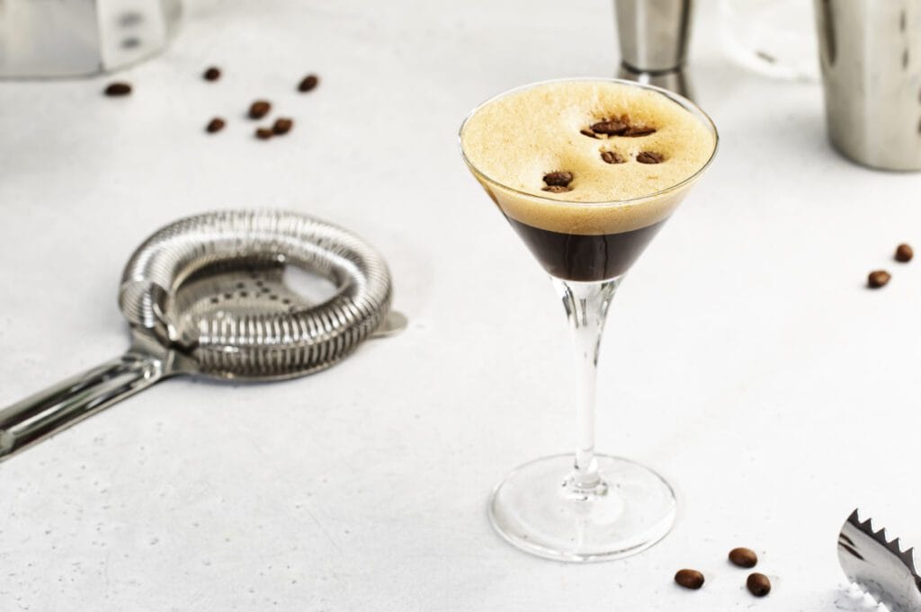 DG Speaks - Food - Tito's Vodka - Espresso martini alcoholic cocktail with vodka, coffee liqueur