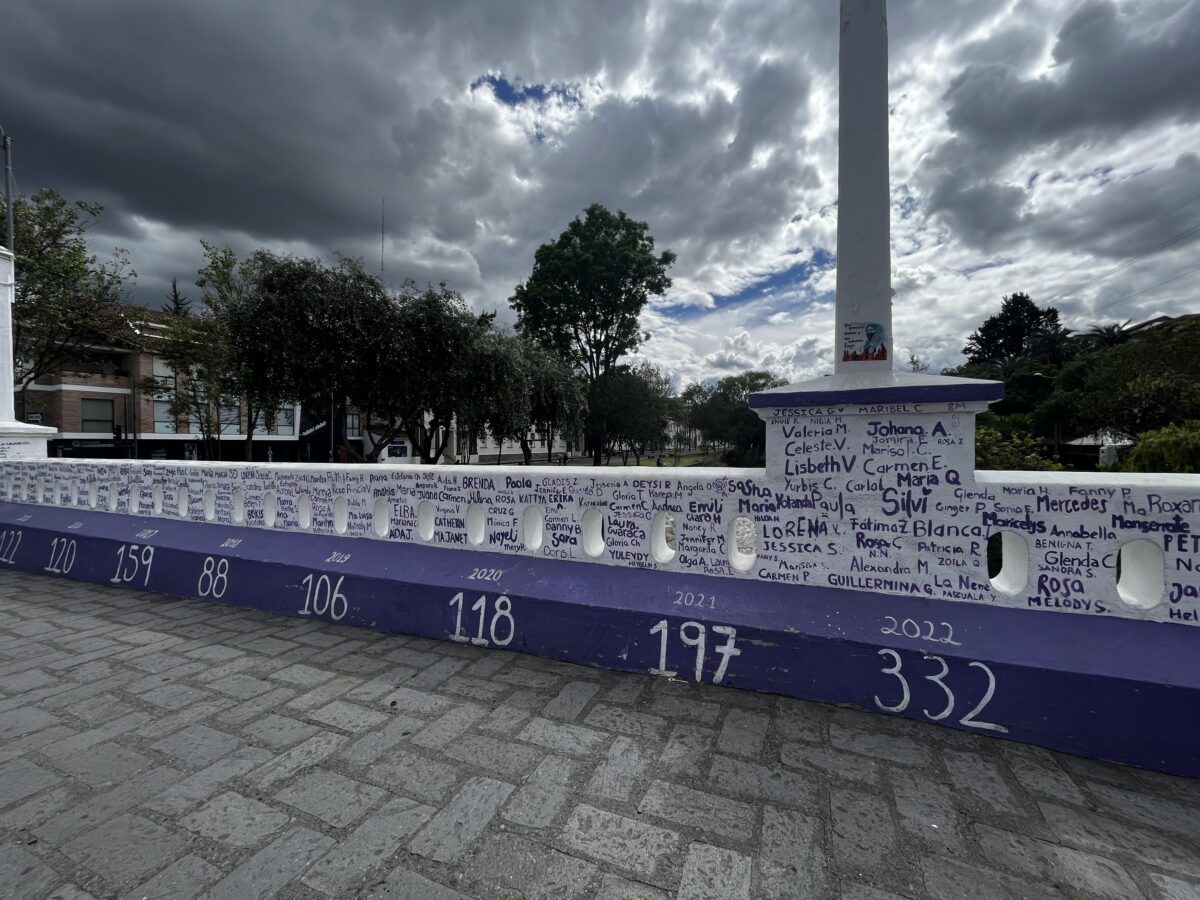 Cuenca Femicide Memorial Bridge a different section