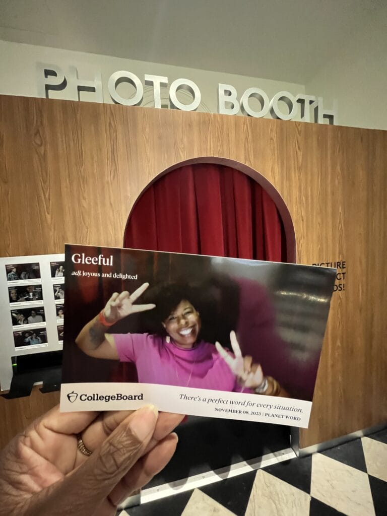 DG Speaks - Travel - Photo booth photo of Mercedes at Planet Word Museum