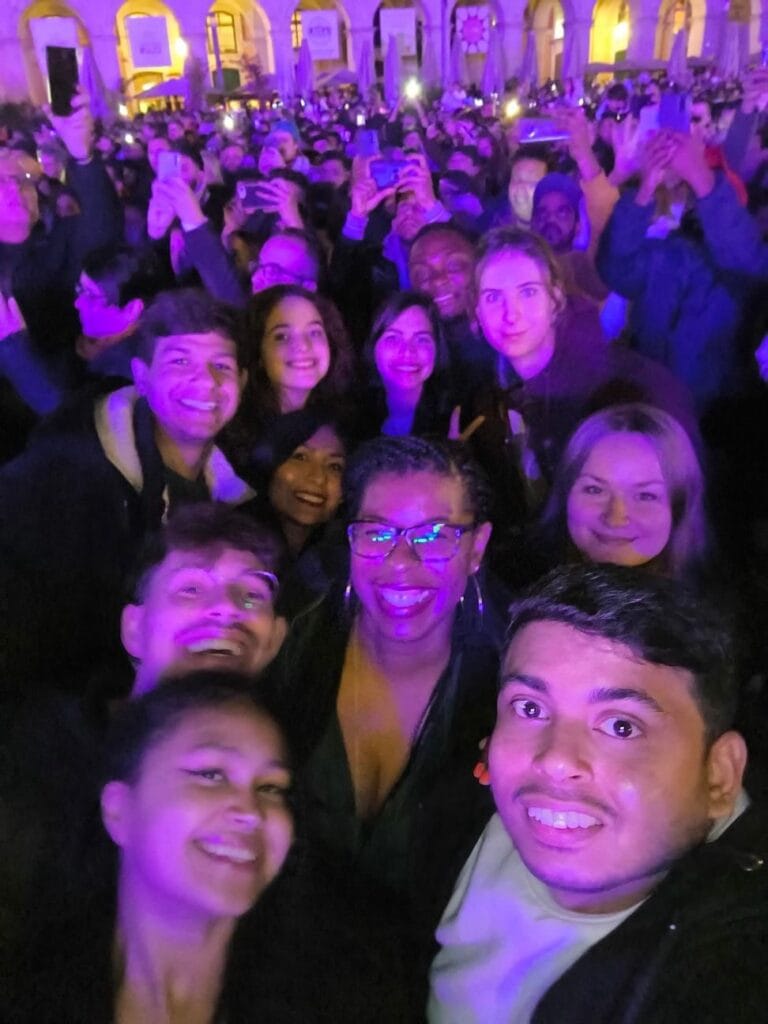 DG Speaks - Travel - Mercedes Diane Griffin Forbes celebrates New Year’s Eve in Lisbon with fellow travelers.