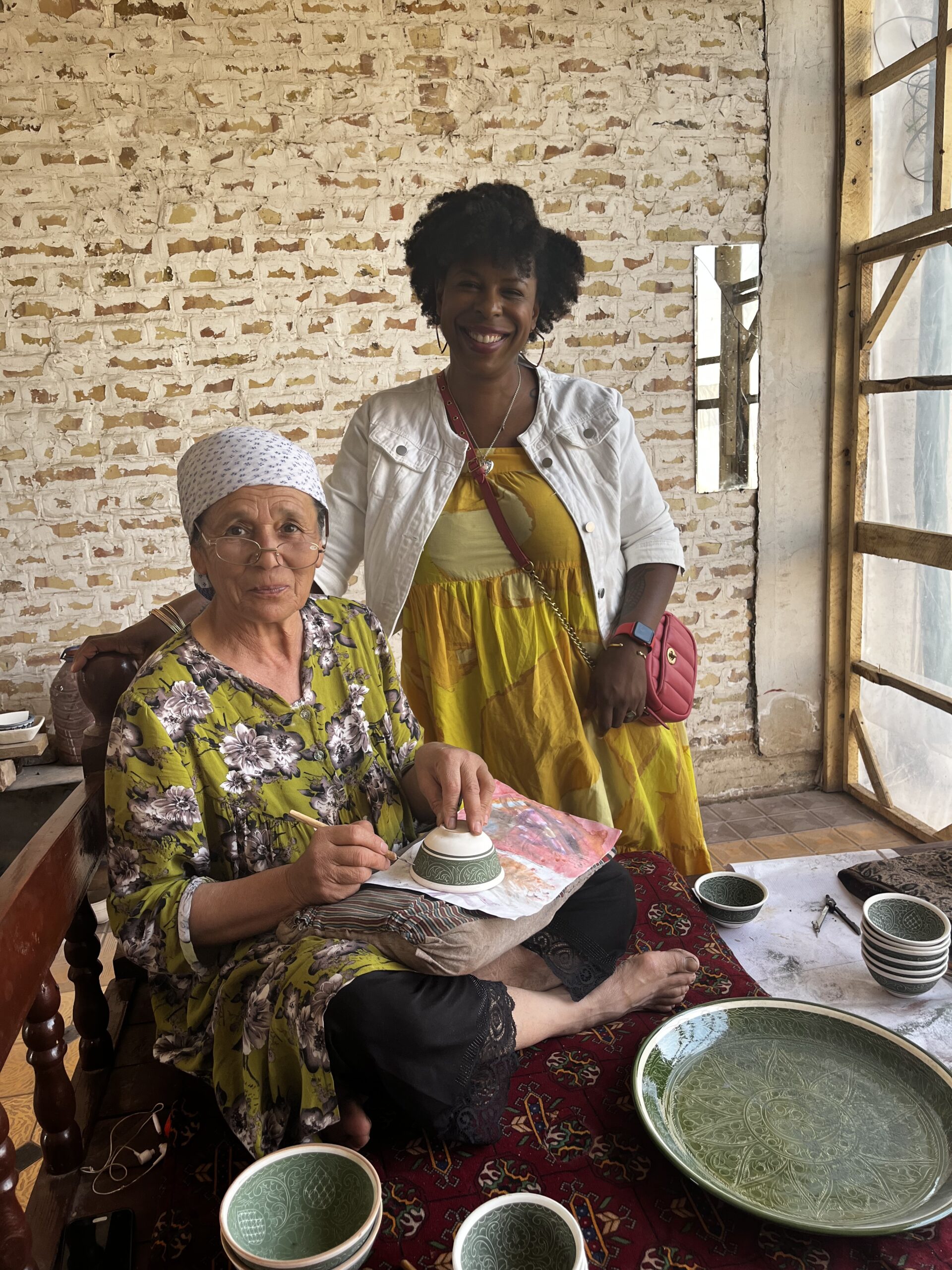 DG Speaks - Travel - Mercedes with pottery maker in Fergana, Uzbekistan