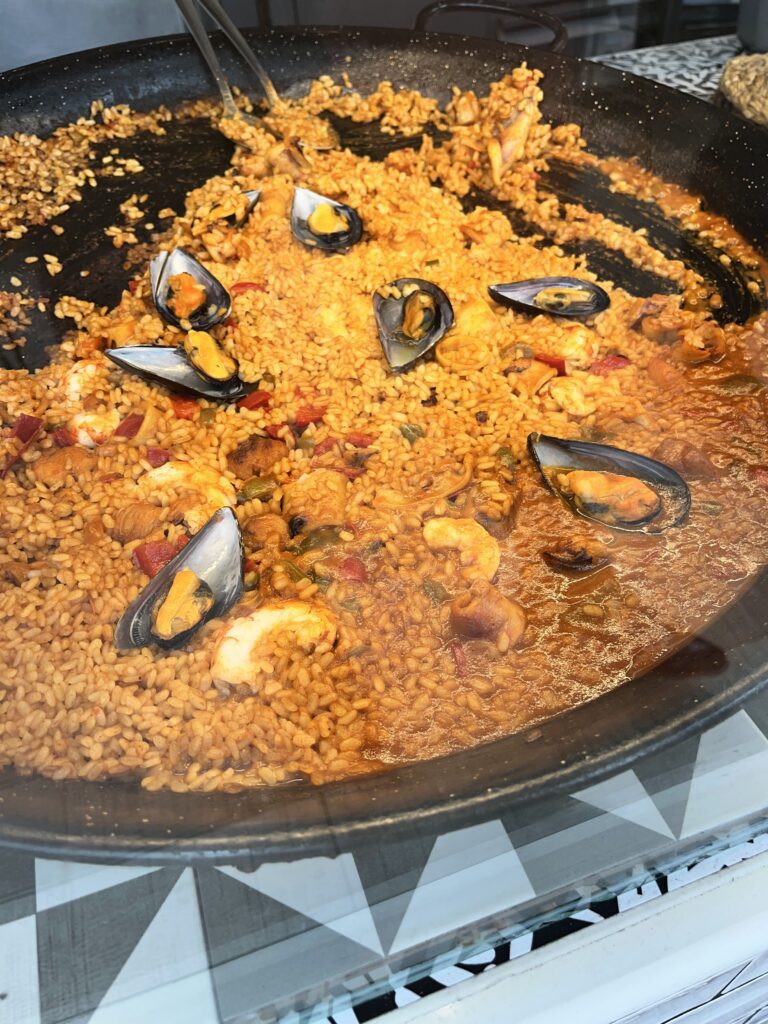 DG Speaks - Food - Travel - Culinary Adventures - big pan of paella in Seville, Spain