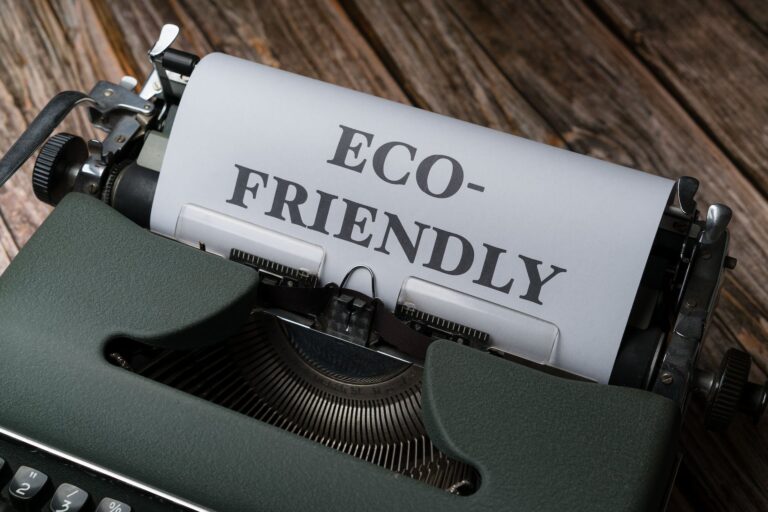 DG Speaks - Pop Culture - Sustainable - eco friendly paper on an old typewriter