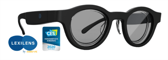 DG Speaks - Events - CES - Lexilens eyewear embeds electronics that control the active lenses in a way that suppresses the “internal crowding” in the visual cortex, the very one causing reading disorders.
