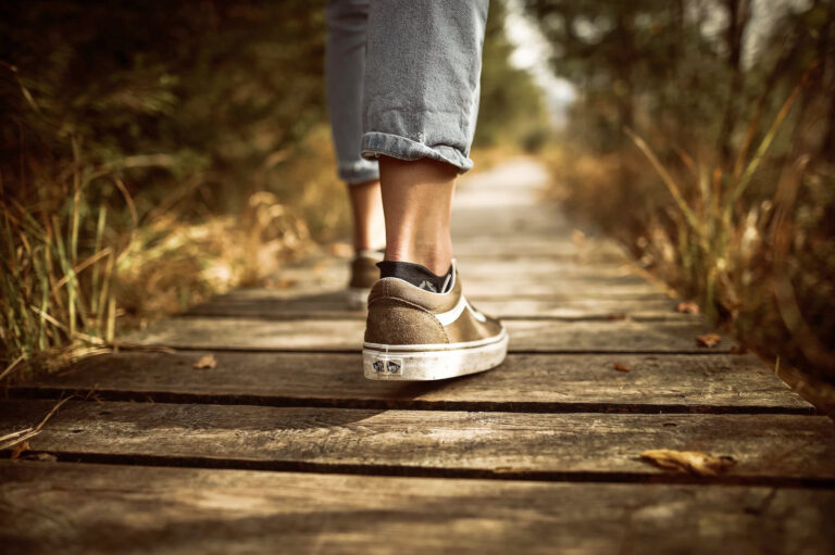 DG Speaks - Lifestyle - Photo of the feet of someone practicing mindful walking