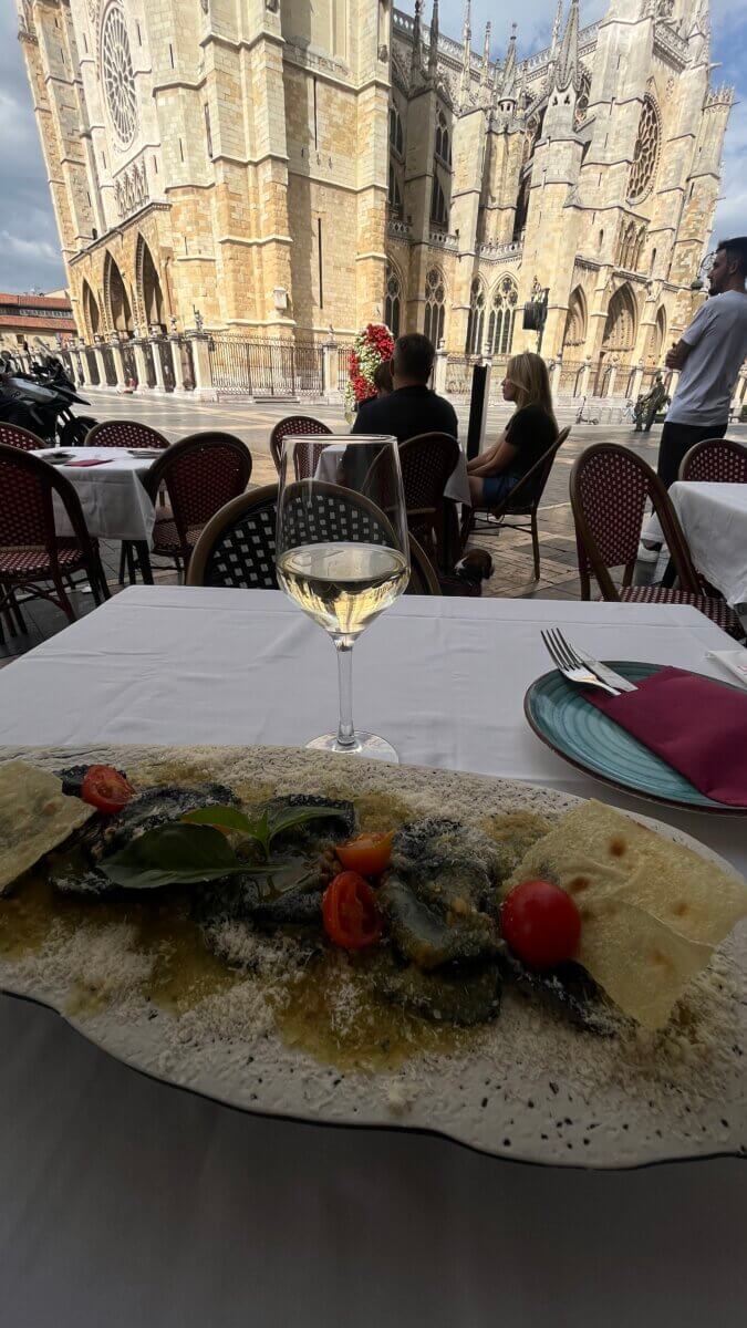 living light and eating well in Europe with outdoor dining and historic views