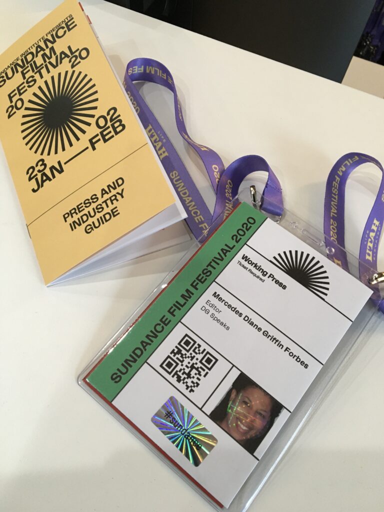 Press Pass Guides | Media Credentials & Event Coverage - Mercedes Diane Griffin Forbes Sundance Film Festival 2020 badge