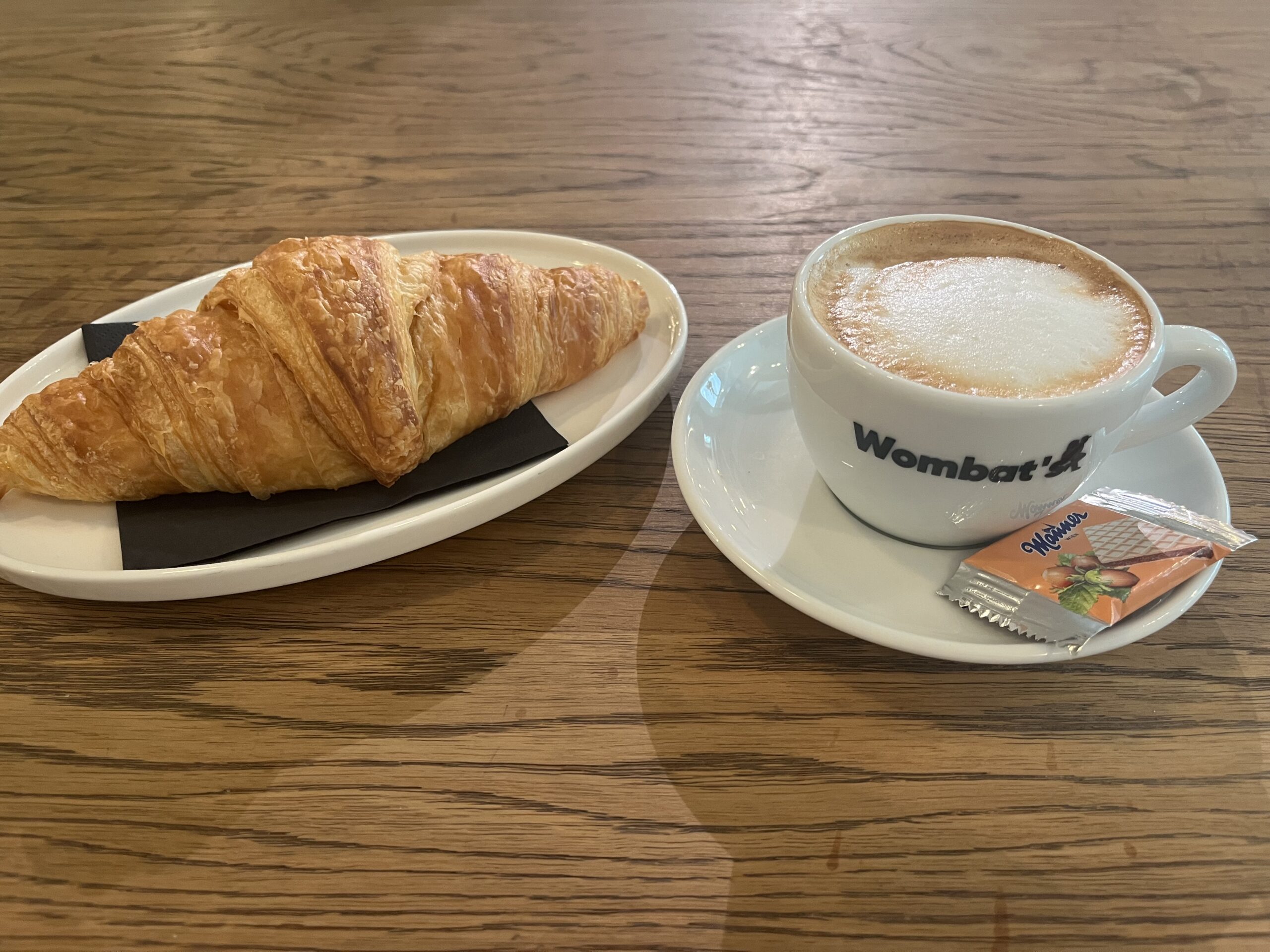 Coffee and croissant at Wombat’s Munich Werksviertel