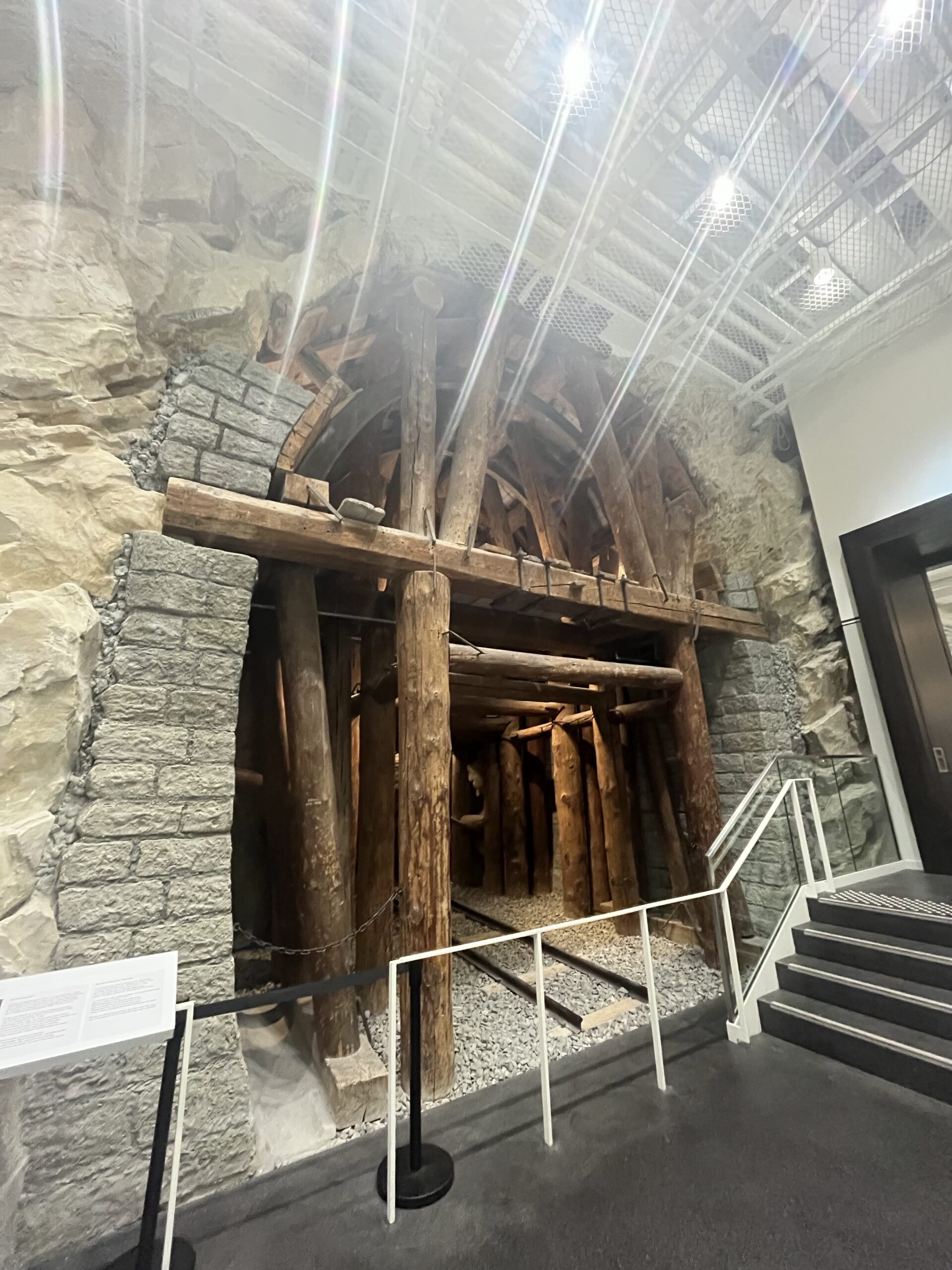 Reconstructed underground mine tunnel at the Deutsches Museum Munich