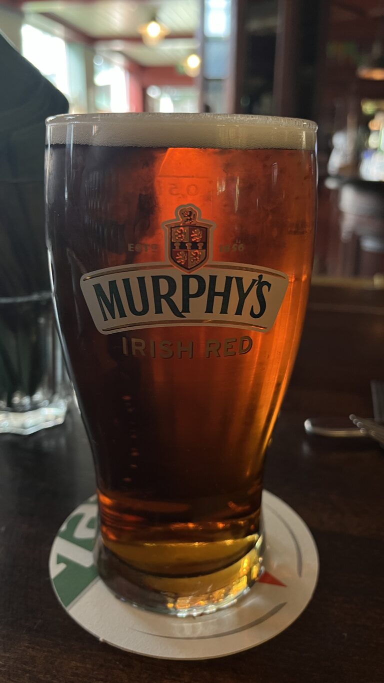 Pint of Murphy’s Irish Red served at Murphy’s Irish Pub