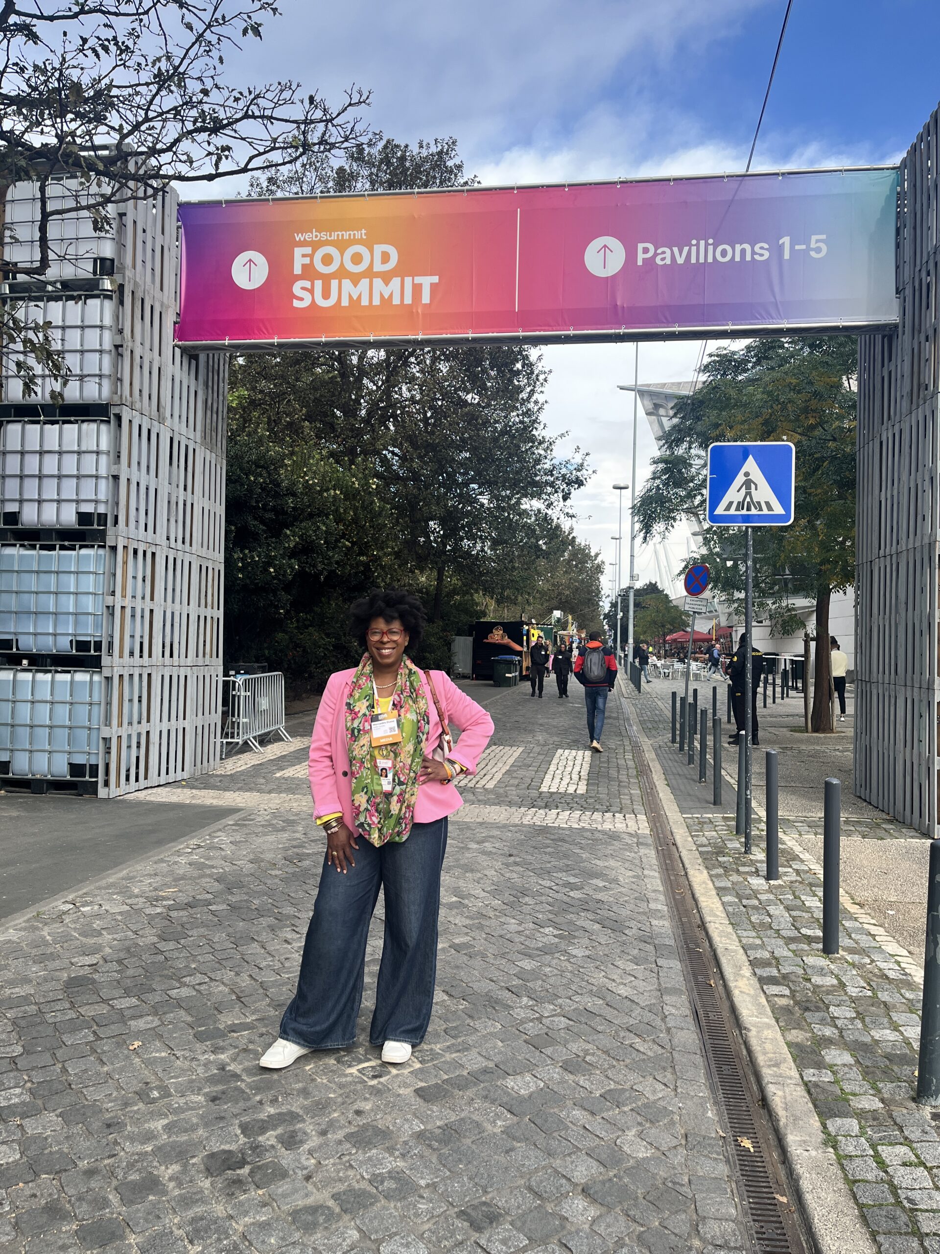 DG Speaks founder Mercedes Diane Griffin Forbes attending a keynote presentation from the audience at Web Summit 2022 in Lisbon. As accredited media, she covered technology, entrepreneurship, sustainability, artificial intelligence, and innovation throughout the conference.