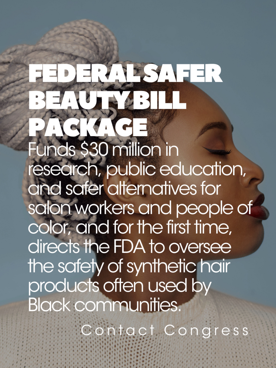 Safer Beauty Bill Package protections for salon workers and synthetic hair products
