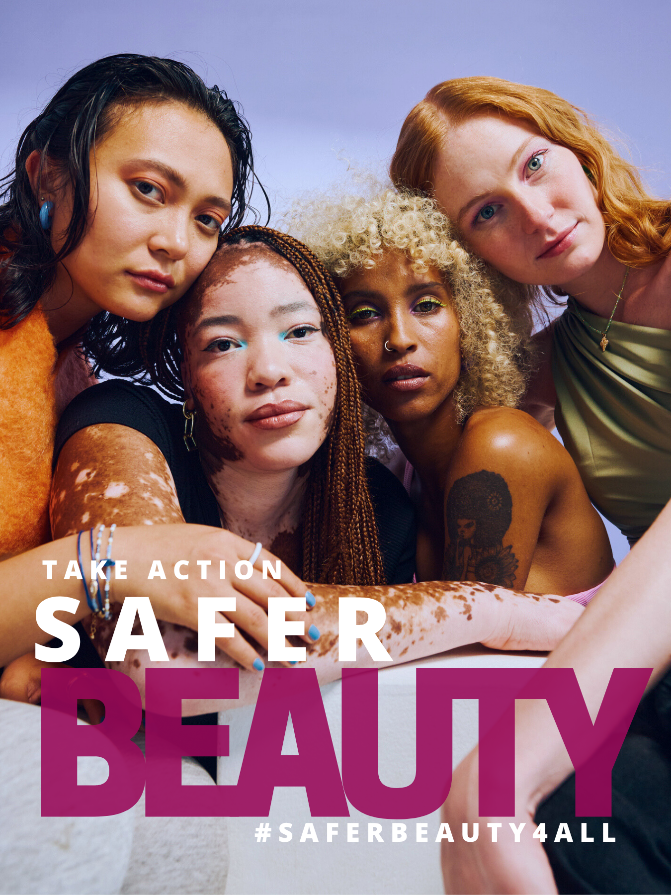 Diverse group supporting the Safer Beauty for All campaign