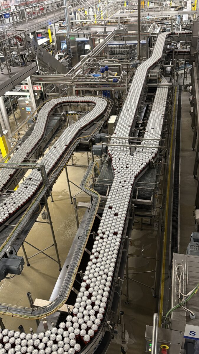 Cans at Super Bock facility